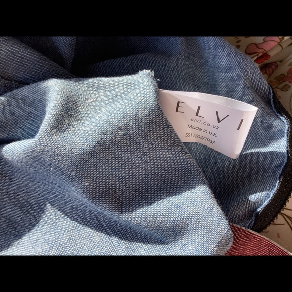 Elvi plus size denim jacket with tiger embroidery - Picture 7 of 9